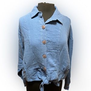 Free People tie front blouse NWT